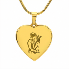 Regal Love Heart Pendant Necklace (Personalize It)