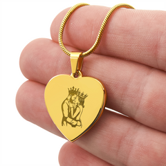 Regal Love Heart Pendant Necklace (Personalize It)