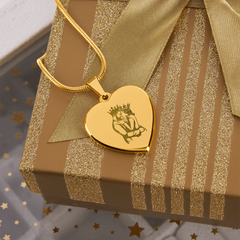 Regal Love Heart Pendant Necklace (Personalize It)