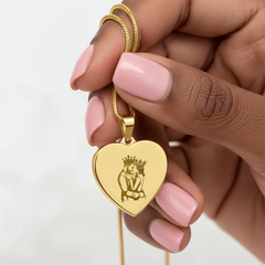 Regal Love Heart Pendant Necklace (Personalize It)