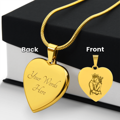 Regal Love Heart Pendant Necklace (Personalize It)