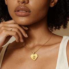 Regal Love Heart Pendant Necklace (Personalize It)