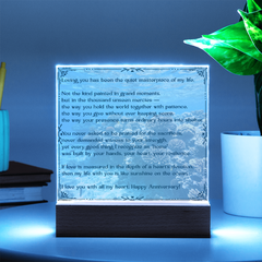 Loving You Happy Anniversary Acrylic Plaque