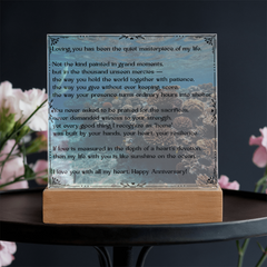 Loving You Happy Anniversary Acrylic Plaque