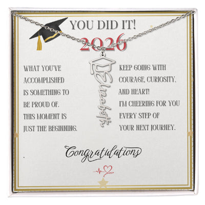 Grad HUG Personalized Name Necklace
