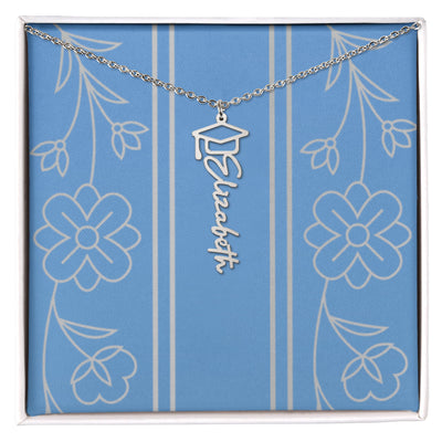 Congratulations! New Graduate Name Necklace