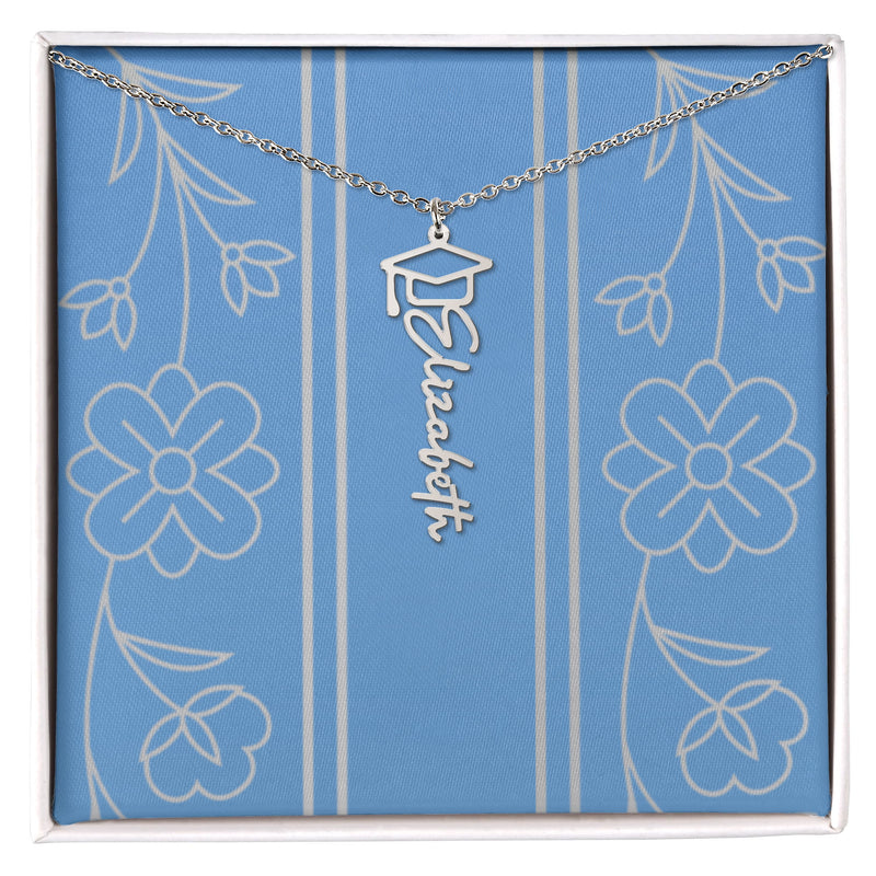 Congratulations! New Graduate Name Necklace