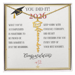 Grad HUG Personalized Name Necklace