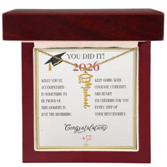 Grad HUG Personalized Name Necklace