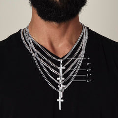 To My Son -- Christmas Blessings Cross Necklace (Gold or Stainless Steel)