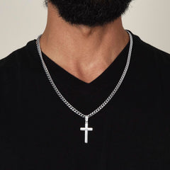 To My Son -- Christmas Blessings Cross Necklace (Gold or Stainless Steel)