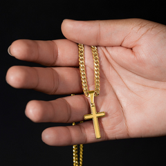 To My Son -- Christmas Blessings Cross Necklace (Gold or Stainless Steel)