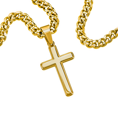 To My Son -- Christmas Blessings Cross Necklace (Gold or Stainless Steel)