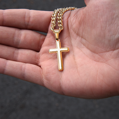 To My Son -- Christmas Blessings Cross Necklace (Gold or Stainless Steel)