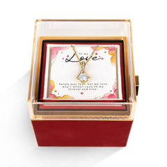 Luxury Rose Box with 7 mm Cubic Zirconia Alluring Beauty Necklace